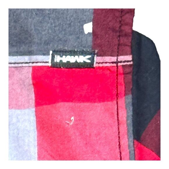 Tony Hawk Mens XXL Red & Black Plaid Short Sleeve Button-Up Shirt Bulldogs UGA - Picture 4 of 6